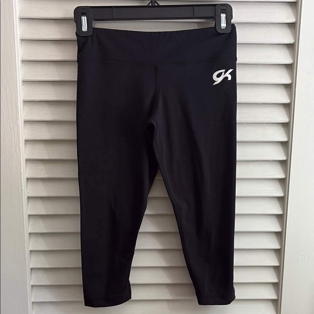 GK (Gymnastics) Girls Size Large Black Capri Leggings